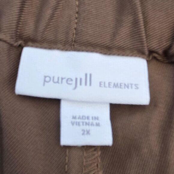 JJill Pure Jill NWOT Draped Wide Leg Pants in Shale (Size 2XL) - Picture 4 of 9